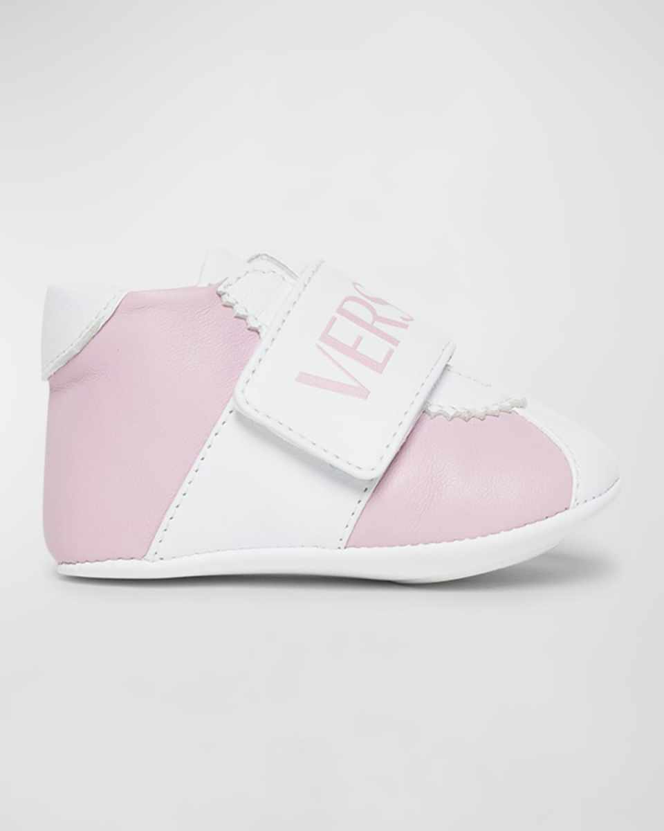 Kid's Leather Logo-Print Pre Walkers,